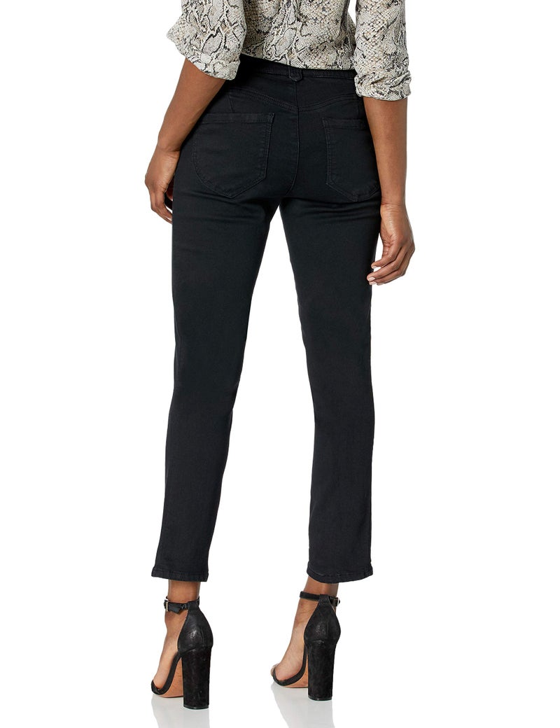 Democracy womens Petite "Ab"solution Crop Jeans, Black, 16 Petite US - Image 2